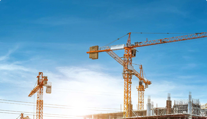 Baustelle mit Kränen