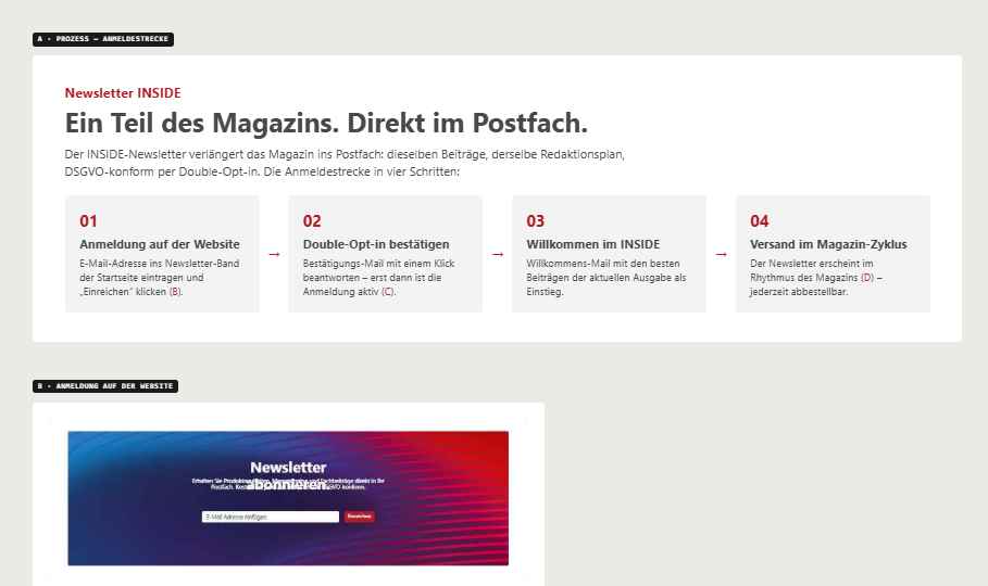Newsletter INSIDE – Vorschau
